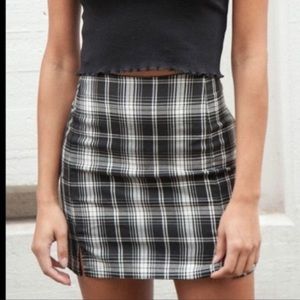 Brady Melville Cara Skirt Black and White Plaid